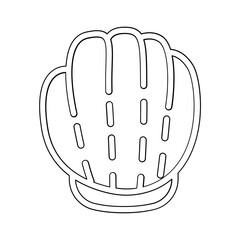 Baseball glove icon in line style