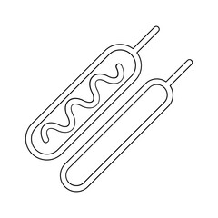 Sausage icon in line style