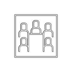 Meeting room icon in line style