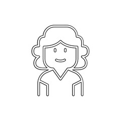 Woman icon in line style