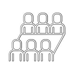 Meeting icon in line style