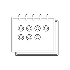 Schedule icon in line style