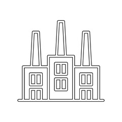 Obraz premium Factory icon in line style