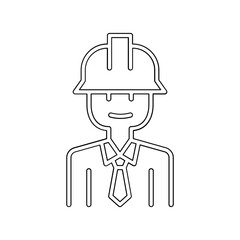 Engineer icon in line style