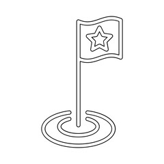 Flag icon in line style