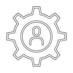 Profile setting icon in line style