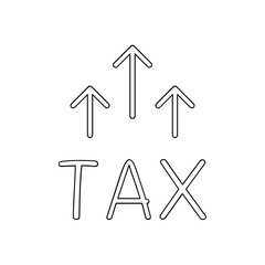 Tax increase icon in line style
