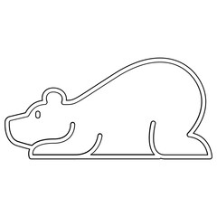 Bear icon in line style