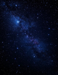 Starry Night Sky Filled with Bright Twinkling Stars and Milky Way