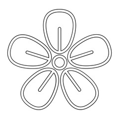 Sakura icon in line style