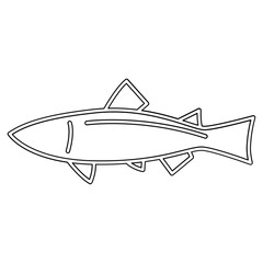 Salmon icon in line style