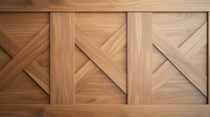 The wooden paneling on the wall has a warm, natural feel to it