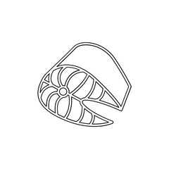 Salmon icon in line style