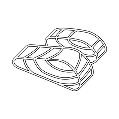 Salmon icon in line style