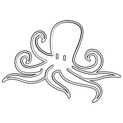 Octopus & tentacle icon in line style