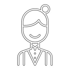 Signer icon in line style