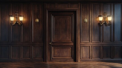 Warm Classic Wood Paneling Texture, enhancing interiors with rich tones and a cozy atmosphere, perfect for creating inviting spaces in homes and commercial settings.