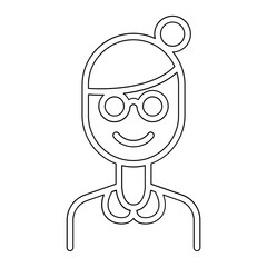 Teacher icon in line style