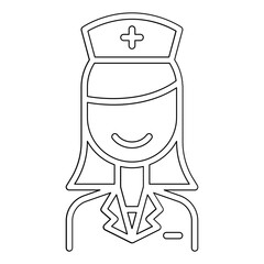 Nurse icon in line style
