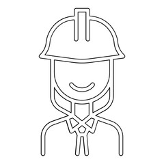 Engineer icon in line style