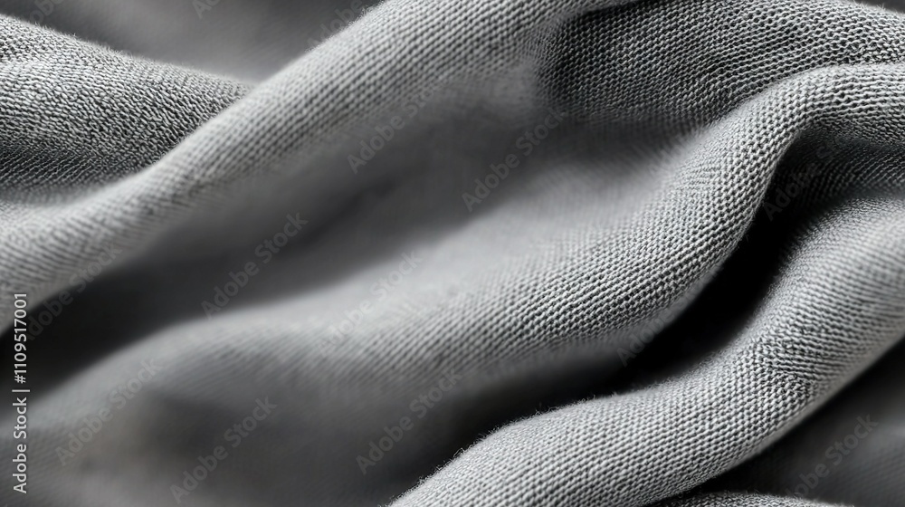 Poster   A monochromatic photograph captures a fabric with multiple layers of texture