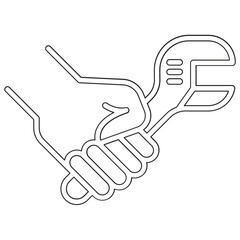 Plumber icon in line style