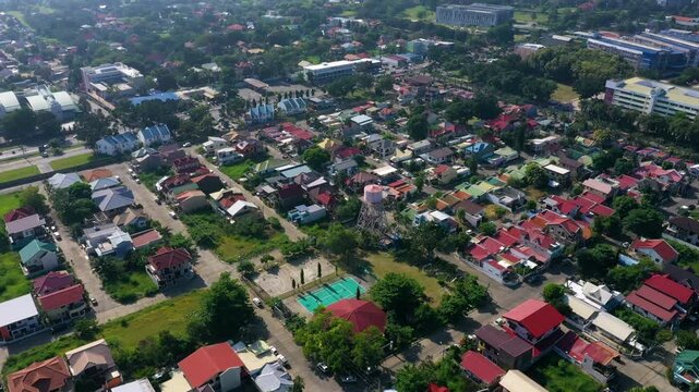 Areal view of residential homes in Cagayan de Oro Philippines