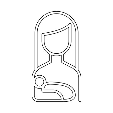 recommend clip art: Mother icon in line style