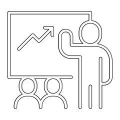 Obraz premium Business training icon in line style