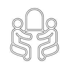 Mother icon in line style