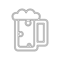 Beer icon in line style