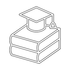 Graduation icon in line style