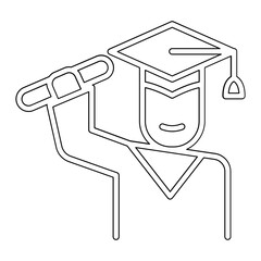 Graduation icon in line style