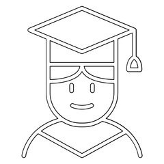 Graduation icon in line style