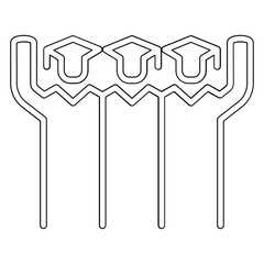 Graduation icon in line style