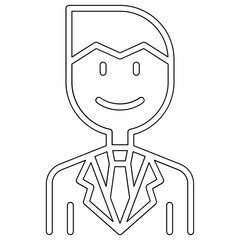 Business man icon in line style