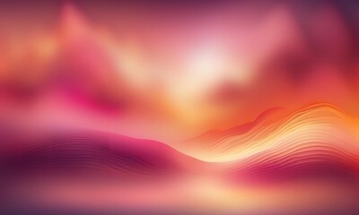 Obraz premium Gradient Overlay with Hazy Edges in shades of pink and orange