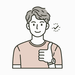 Vector of man giving appreciation