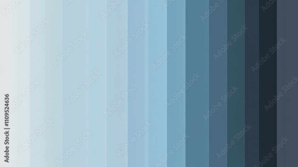 Poster Abstract background with vertical stripes of varying shades of blue, transitioning from light to dark.