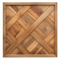 A wooden frame with a square design