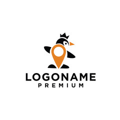 Pinguin pin logo template