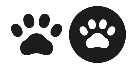 Fototapeta premium Simple icons representing pawpaws and animals
