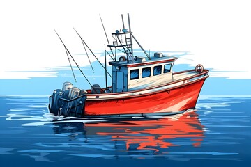 fishing boats in the sea