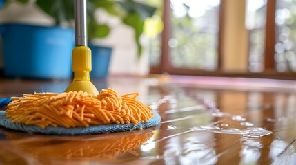 Floor Mopping Routine with Cleanser Foam