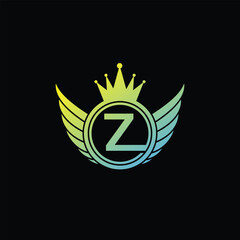 Z letter Logo with Shield, Z shield logo design template