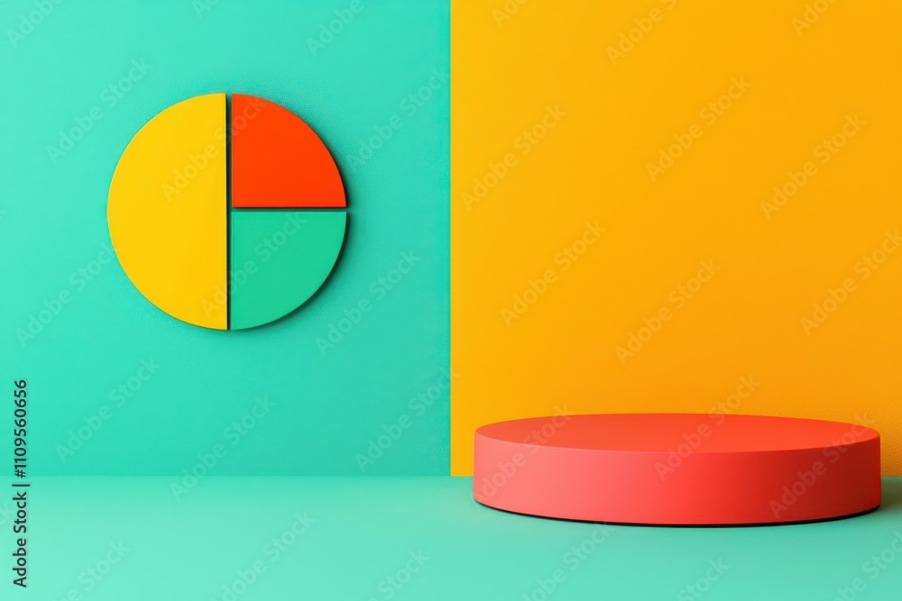 Poster forecasting concept. statistical forecasting model showing predictive data insights, 3d illustration