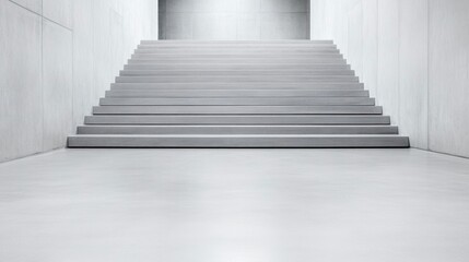Obraz premium Spacious Concrete Staircase in Modern Interior