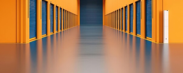 Obraz premium warehousing and storage concept. Temperature-controlled warehouse with specialized storage zones, 3D illustration