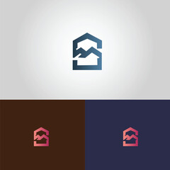 Glowing neon line Fire in burning house icon isolated