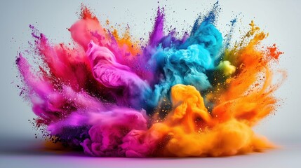 Vibrant exploding colors capturing dynamic energy and creative expression